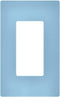 Light Blue Light Switch Cover, Receptacle Outlet Wall Plate 1 Gang Screwless Decorator Cover