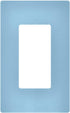 Light Blue Light Switch Cover, Receptacle Outlet Wall Plate 1 Gang Screwless Decorator Cover