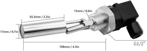 Switch Liquid Level Controller, Stainless Steel Side Mount Water Level Sensor DC0-220V