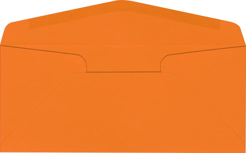 LUXPaper #10 Commercial Flap Business Envelopes | 4 1/8" x 9 1/2" | Mandarin Orange | 80lb. Text | 50 Qty