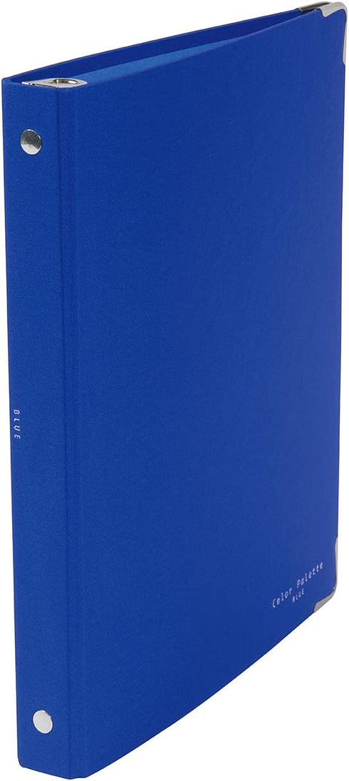 Kokuyo Color Palette Metal Round Ring Binder, A5-S, 20 Holes, Up to 100 Sheets, 5 Colorful Tab Dividers, Blue