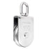M100 Heavy Duty Single Pulley Roller Loading 3300Ibs, 304 Stainless Steel Swivel Lifting Rope Block