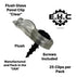 Glass Cabinet Panel Retainer Clips with Screws 25 Clips (Choose Your Offset and Color) by E.H.C. (Clear, 0/0 Flush)