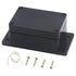 Zulkit Junction Box, ABS Plastic Dustproof Waterproof IP65 Electrical Boxes Project Enclosure, Black 3.94 x 2.68 x 1.97