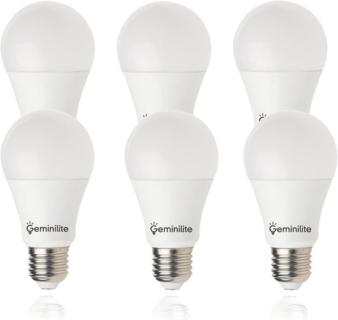 A19 LED Light Bulbs 100 Watt Equivalent, E26 LED Daylight White 5000K 13W Super Bright 1265 Lumen, Non-Dimmable, 6 Pack