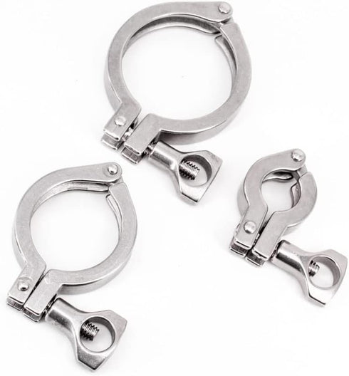 KBNJDTQP 304 Applications(119mm) Stainless Steel Heavy Duty Sanitary Tri Clamp - Single Pin for Home Brewing, Dairy