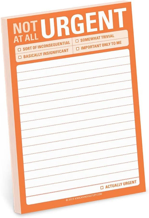 Knock Knock Sticky Note Pad, Not at All Urgent (12536)