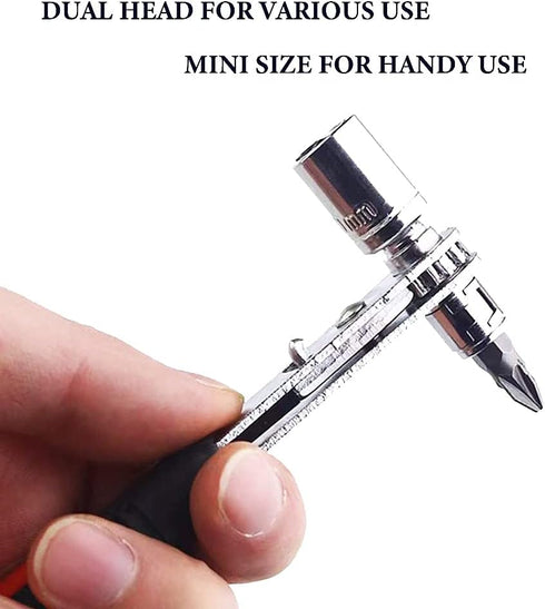Double Sided Socket Screwdriver Ratchet Wrench, Dual Head Wrench Tool