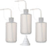 Hyber&Cara 3Pcs Safety Wash Bottle 250ml Plastic Squeeze Bottle with Cap, 1Pc Silicone Funnel for Lab, Plant Watering,