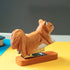 Wooden Animal Stapler - Desktop Stitcher Art Figurine for School Office Stationery (Squirrel)