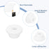 8Pcs Grommets 3/4"(19mm) 3/8"(10mm) Grommet uxcell Rubber Drill Hole, ID Hole Top Hat White Silicone Rubber Hole Plug