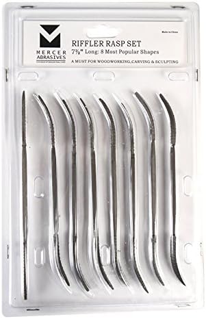 Mercer Industries BCRIFS Riffle Rasp Set, 8-Piece, 7-1/2"