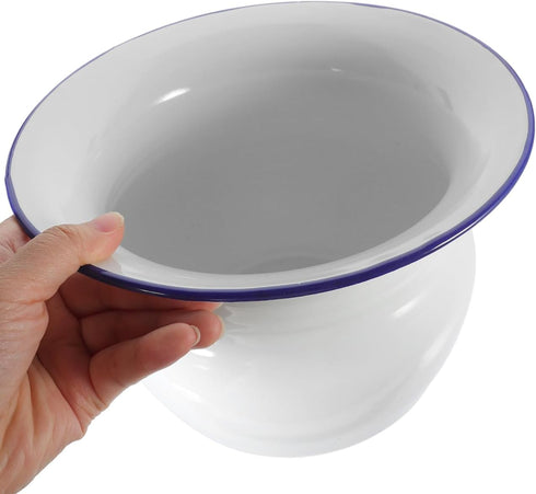 DOITOOL Chamber Pot: Bedroom Enamel Urinal Bottle Urine Pots Potty Urinal Bucket Portable Toilet Spittoon for Adults