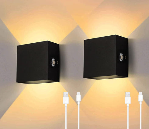 Generic Wall Sconces, Led Lights Battery Operated Wall Lights with USB Charging, Dimmable
