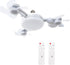 amgolibi Bulb Dimmable 3-Speed, Bulb Socket Fan Light with Remote, Screw in Ceiling Fan, Light Fan with LED, Easy