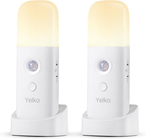 YELKO Motion Sensor Night Light, 2000mAh Rechargeable Night Lights Battery Powered, Portableimmable