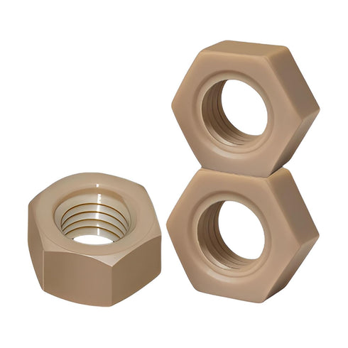 happinesspark M2 10pcs PEEK Hex Nuts - High Temperature & Chemical Resistant Plastic Fasteners Kit for Electronics