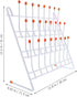 Baluue Laboratory Drying Rack - Test Tube Rack for Glassware Cleaning, Desk Top Lab Supply