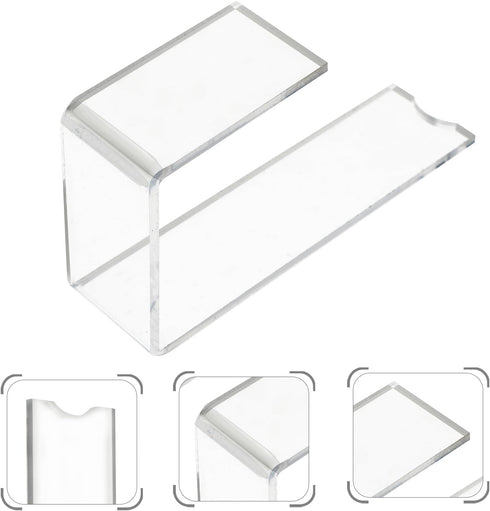 2pcs 7-tier 4mm Closets Acrylic Shoe Display Stands High Heel and Flat Shoe Racks Thick Retail Store Display Brackets