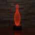 BVAZTVP 3D Light,7 Bowling LED Table Desk Lamp,Optical Illusion Night Colors Change with USB Charge Touch Control