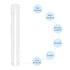 MECCANIXITY Clear Storage Tube, Small Plastic Round Tubing with Caps, Rigid Bottle Container 26x28x300mm/12 Inch for