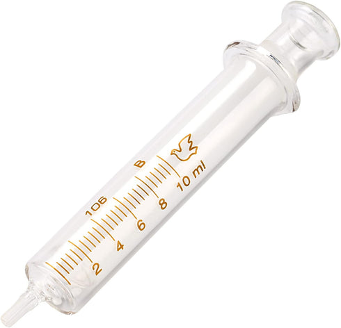 10ml Glass Syringes with Caps for Laboratory, 10 Pack