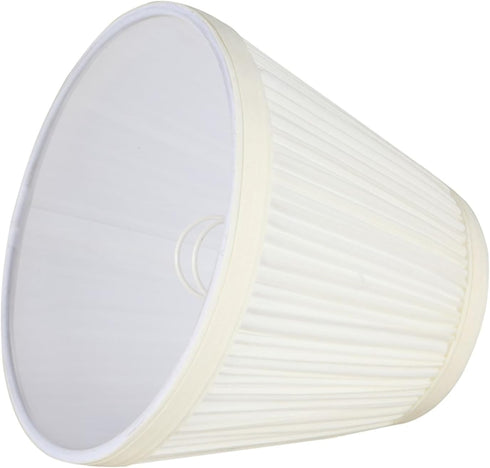 Aspen Creative 33121-2 3" 6" 5" 2 Pack Small Pleated Empire Shape Chandelier Clip-On Lamp Shade, Off White, Top x