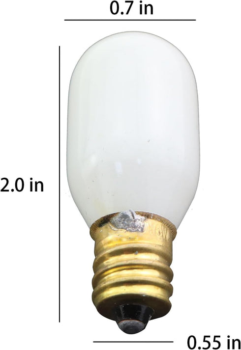 ZHYOHEN 2PCS 6W Bulbs E12 T20 56 Replacement Light Candelabra Bases Christmas House Light Accessories Transparent Glass