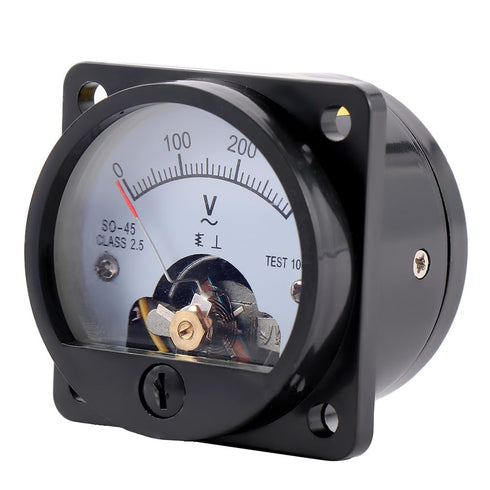 Analog Voltmeter, Current Voltmeter Gauge, AC 0-300V Round Voltage Gauge Meter for Panel Volt Testing
