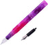 Fountain Pen Fine Nib & Glass Dip Pen Gradient Violet Celluloid, Mini Pocket Travel Writing Gift Pen for Business