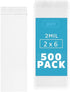 GPI POLY GPI - 2" x 9" Long Zip Bags, 500 Count, 2 Mil,