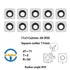 11mm Square with 2" Radius Carbide Inserts Cutters, Replacement for Woodworking Fits Spiral Helical Planer