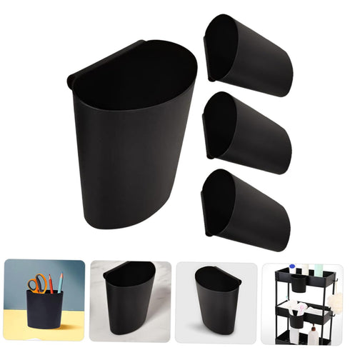 4pcs Set Portable Small Hanging Basket Storage Bin for Home Store Living Room Rolling Cart Accessories