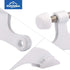 HOMOTEK 36 Pack Hinge Pin White Door Stopper, Adjustable Deluxe Heavy Duty Door Stopper 2-1/2"x1-3/4” with White Rubber