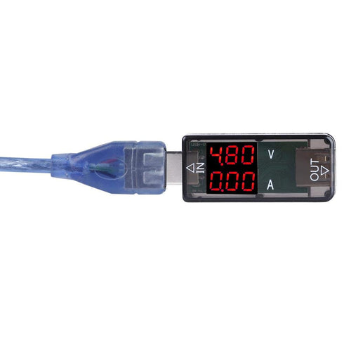 USB Tester, Multimeter Voltmeter Ammeter Current Meter, USB Charger Voltage Meter for QC2.0/QC3.0 Fast Test (Black)