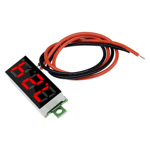 diymore 10pcs Mini Digital Voltage Meter DC 2.5~30V 0.28" Digital Voltmeter Gauge with Red LED Display