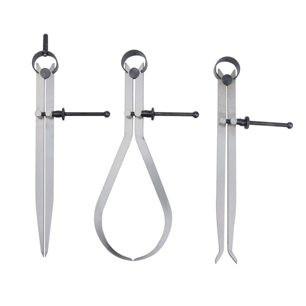 Spring Divider Caliper Set 8 Inch Machinist Tools 3-Pack with 230mm Leg Length