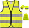 Hi Vis Kids Safety Vest with 2 Reflective Bands & Bag, Toddler Construction Vest for Cycling & Running