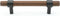 2.75" Walnut Wood Drawer Pull Handle Black Dresser Knob Pulls Kitchen Cabinet