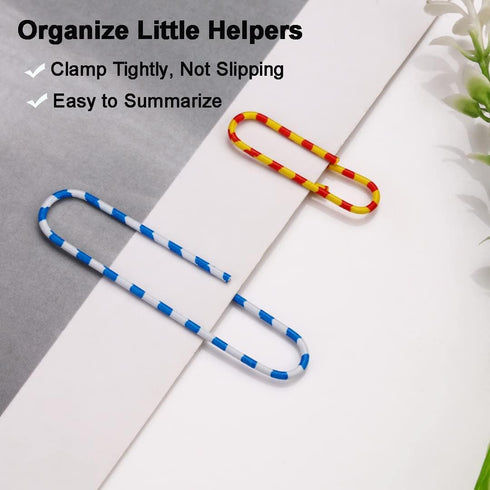 Vinaco Paper Clips, 400PCS Medium & Large (1.3 inch & 2 inch) Assorted Sizes, Durable Rustproof Vinyl Coated for Office