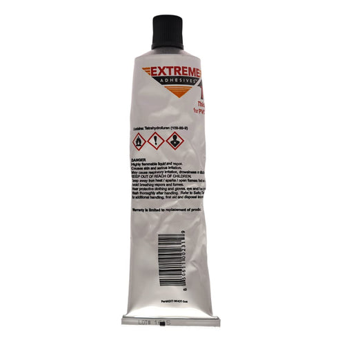 PVC TrimWelder White Hot, 5 Oz Squeeze Tube, Thick Solvent-based Adhesive with UV Protectant