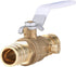 LFFBV-PEX-F1960 1" 2-Piece F1960 Watts Series Lead-Free Full Port Chrome-Plated Brass Ball Valve with PEX Ends