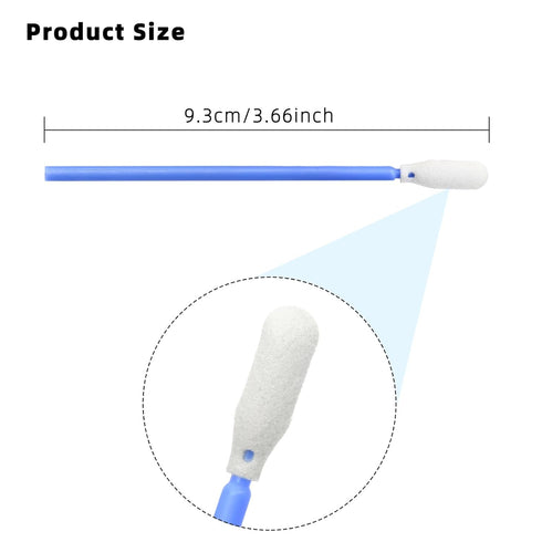 (100 Pcs) 3.66 inch Foam Swab Cleaning Swab Foam Tips Sponge Stick for Inkjet Printer Print Head Camera Optical Lens Optical Equipment (Blue)