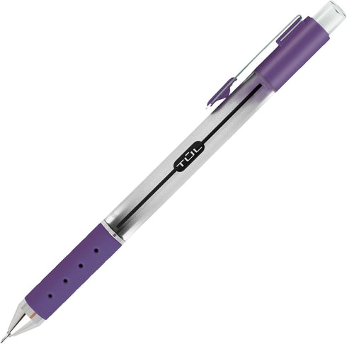TUL Retractable Gel Pens, Needle Point 0.5 mm, Assorted Bright Ink Colors, Gray Barrel, Pack of 8