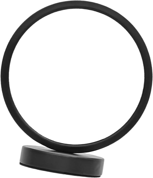 Beufee Circle LED Nightstand Lamp, Compact Bed Stand Lamp LED Warm Light Table Lamp Metal Circle Ring Table Lamp