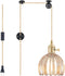 Plug in Pendant Light Fixtures, Hanging Light Fixture Vintage Glass Pendant Light,