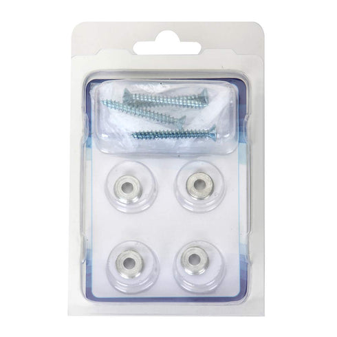 Mirror Screws, Aluminum Cap Decorative Nails for Sign Advertising Hardware, Black, F0.6, 4 Pack