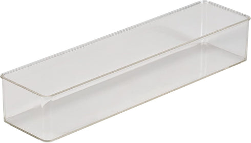 Simplify Long Multi-Purpose Drawer Organizer | Desk | Office Supplies | Storage | Bathroom | Cosmetics | Accessories | Organization | Transparent | Super Clear by Simplify