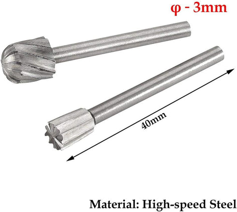 Yakamoz 20pcs 1/8" Shank High Speed Steel Rotary Files Burrs, Wood Milling Set for DIY Woodworking