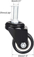 GXYY 1.5 Inch Swivel Caster Wheels PU, 360 Degree Threaded Stem, 330lb Capacity, Pack of 4